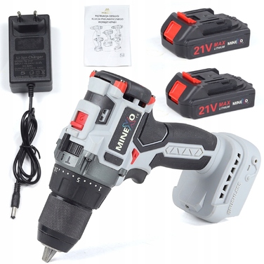 Акумуляторний шурупокрут Minexo 21V, сірий