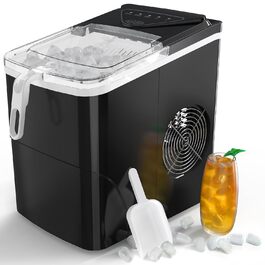 Машина для приготування льоду Mini, 15 кг/24 год, компактна, чорна, 35 x 27 x 38 см