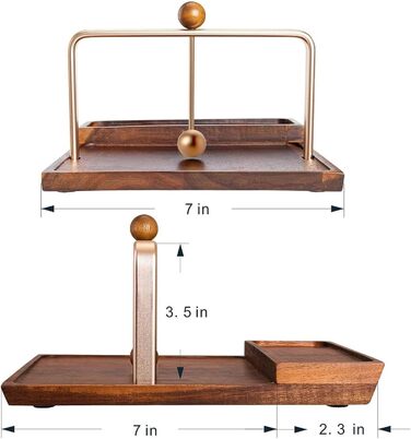 Napkin Holder, Wooden Napkin Holder for Table, Rustic Napkin Holder for Paper Napkins, Flat Napkin Holder with Salt and Pepper for Bar, Kitchen, and Dining Room Décor