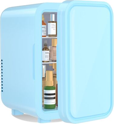 YASHE Mini Fridge - 6 Liter / 8 Can Portable Cooler - Thermoelectric - Blue