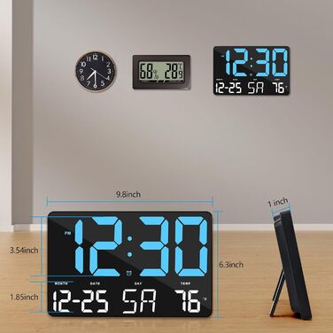 SZELAM Digital Clock, Large Display, 11.5