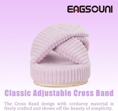 Жіночі домашні тапочки з меморі-піною, зручні, з перехресними ремінцями, антиковзні, для дому та сну, розмір 37/38 EU, світло-фіолетовий