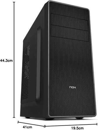 Корпус для ПК NOX COOLBAY RX - NXCBAYRX: ATX, Micro ATX, USB 3.0, металева сітка, підтримка 3 вентиляторів, 4 HDD, відеокарта до 370 мм, чорний