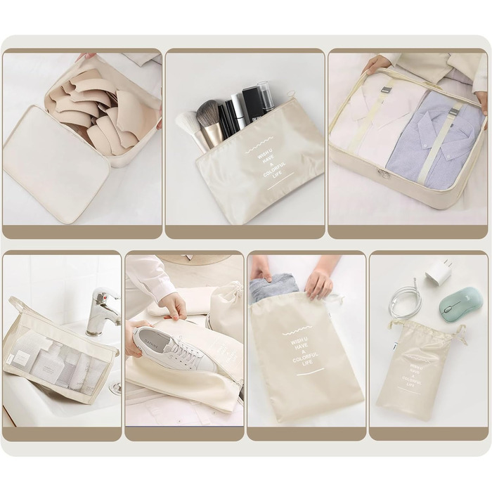 Органайзери для валізи OBSGUMU, набір 9 шт. - Packing Cubes для подорожей, косметичка, набір для подорожей