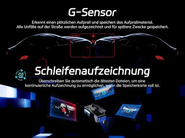 Відеореєстратор Pelsee P1 Duo 4K з двома камерами (передня та задня), Wi-Fi 5G, 64GB, IPS дисплей 1.5
