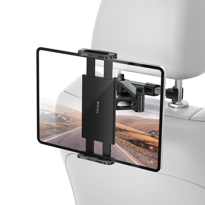Тримач для планшета в авто TRYONE - кріплення на підголівник, висувний, для iPad, iPhone, Samsung Galaxy Tab, Kindle Fire HD, Switch (4.7-11 дюймів)