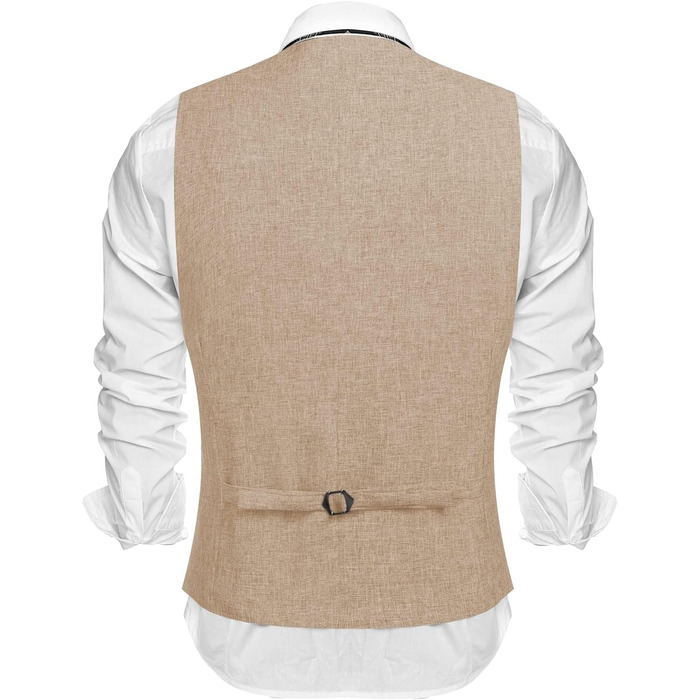 Жилет чоловічий COOFANDY Casual Business, світло-бежевий, Slim Fit (3XL)