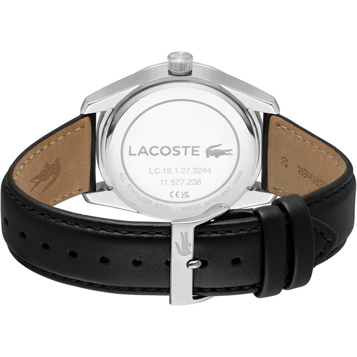 Годинник чоловічий Lacoste Boston з кварцовим механізмом, сталевий/шкіряний браслет (Зелений)