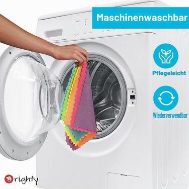 Серветки для прибирання з мікрофібри Orighty, 150 шт, гігроскопічні та безворсові ганчірки для дому, кухні та автомобіля, багаторазові, різнокольорові