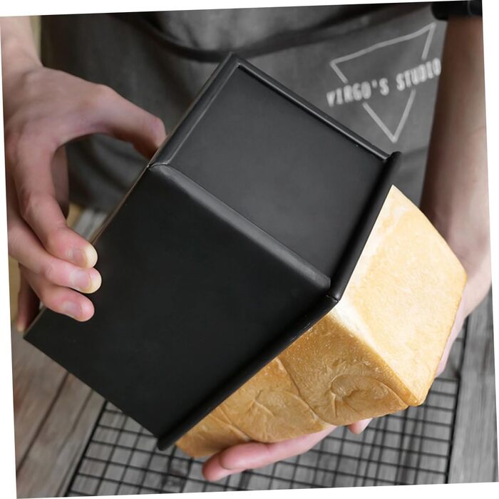 VICASKY форма для хліба з кришкою, антипригарна, карбонова сталь, 33x12 см, для випікання хліба, тостів і кексів
