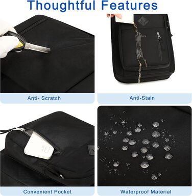 Чорний рюкзак для ноутбука 15.6