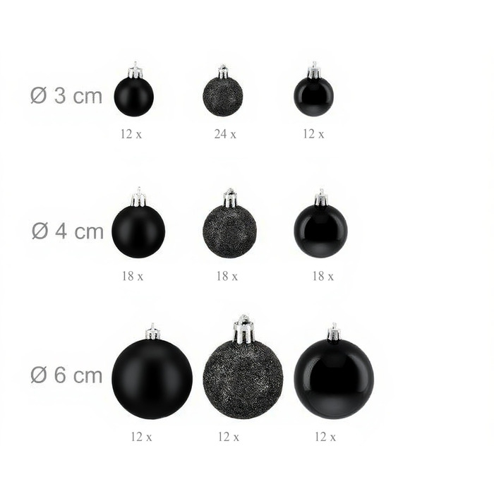 Relaxdays Set of 138 Christmas Baubles