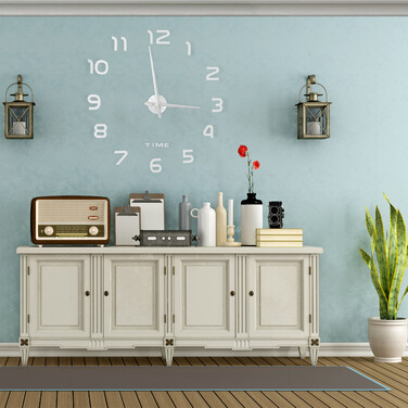 Relaxdays DIY Wall Clock with 3D Numbers