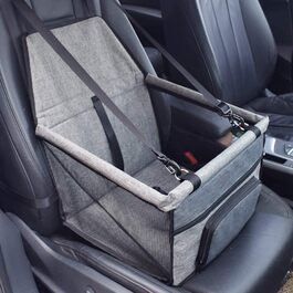 Автокрісло для тварин Haustier: зручний та безпечний чохол для собак та котів (сірий)