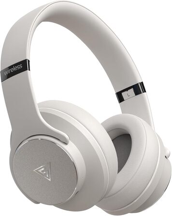 DOQAUS Бездротові навушники Over-Ear Bluetooth 5.3 з мікрофоном, 90 годин роботи, HiFi стерео звук, глибокі баси, сірий