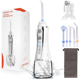 Іригатор для порожнини рота Munddusche: 5 режимів, бездротовий, IPX7, для щоденної гігієни, 300 мл