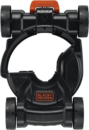 Black+Decker 3-in-1 City Mower Attachment (40-60 mm cutting height for trimmer) + Black+Decker Li-Ion Slidepack Battery (18V 2.0Ah, compatible with all Black+Decker 18V garden tools)