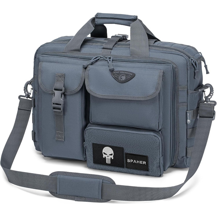 SPAHER Work Bag for Men Laptop Bag 14/15.6/17.3 Inch Messenger Bag Pilot Bag Briefcase Men Tactical Bag Military Bag Carry Bag Shoulder Bag for Men