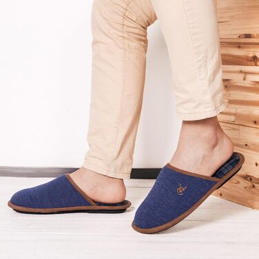 Чоловічі тапочки VeraCosy зручні, з антиковзким покриттям, з піною з пам'яттю, 44/45 EU, темно-синій