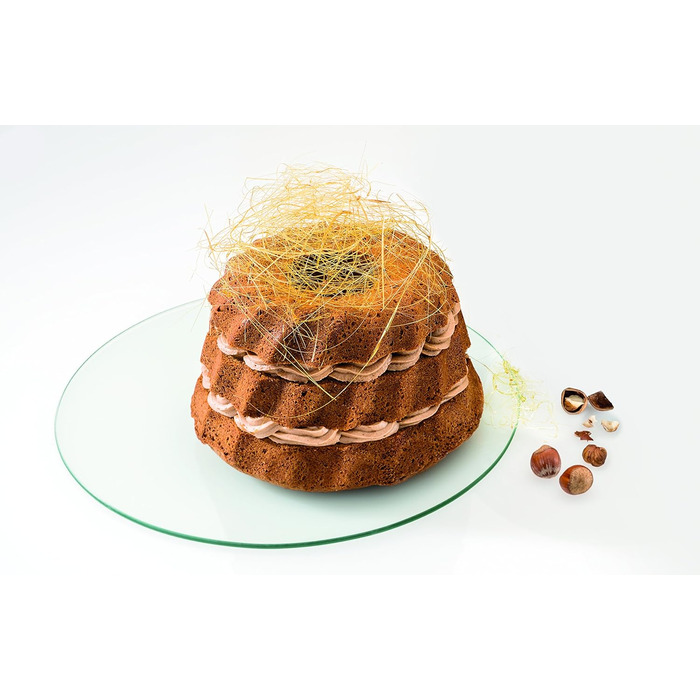 Dr. Oetker Gugelhupf Ø 22 cm, round baking tin from the Back-Edition series made of steel, Bundt tin with non-stick coating (color: brown), quantity: 1 piece