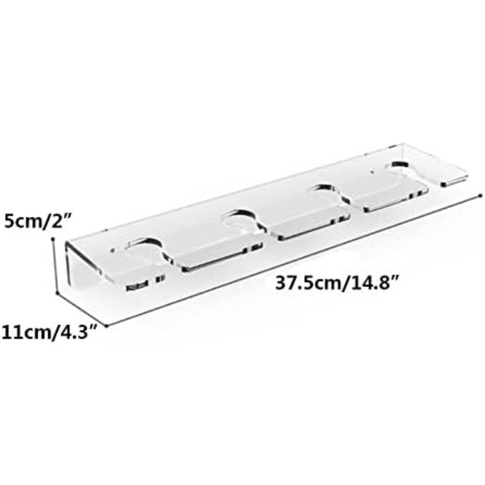 Тримач для келихів Wanlian - настінний, акрил, 2 шт. - для кухні, під шафу