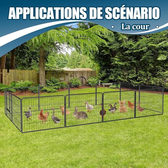 Металевий вольєр для цуценят та собак, забіг з 12 секцій, висота 60 см