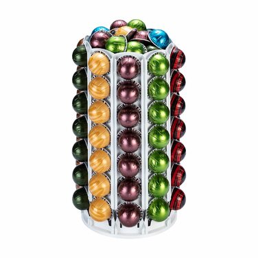 Підставка для капсул Nespresso та кавових подушечок Vertuo, біла (100+ капсул) - Опуклий сад