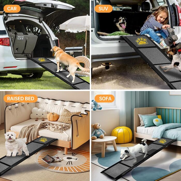Східці для собак до авто Hunderampe 160 см, складані, для великих собак, з антиковзким килимком, SUV, ручне переношення