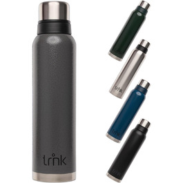 Термос Outdoor TRNK Polar 2 - 1600 мл, нержавіюча сталь, BPA-free, зберігає тепло 40 годин, 2 кришки-чашки, для миття в посудомийній машині (лісово-зелений, вулкано-сірий)
