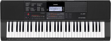 Клавіатура Casio CT-X700 з 61 динамічною клавішею, 600 звуків та 195 ритмами, чорна