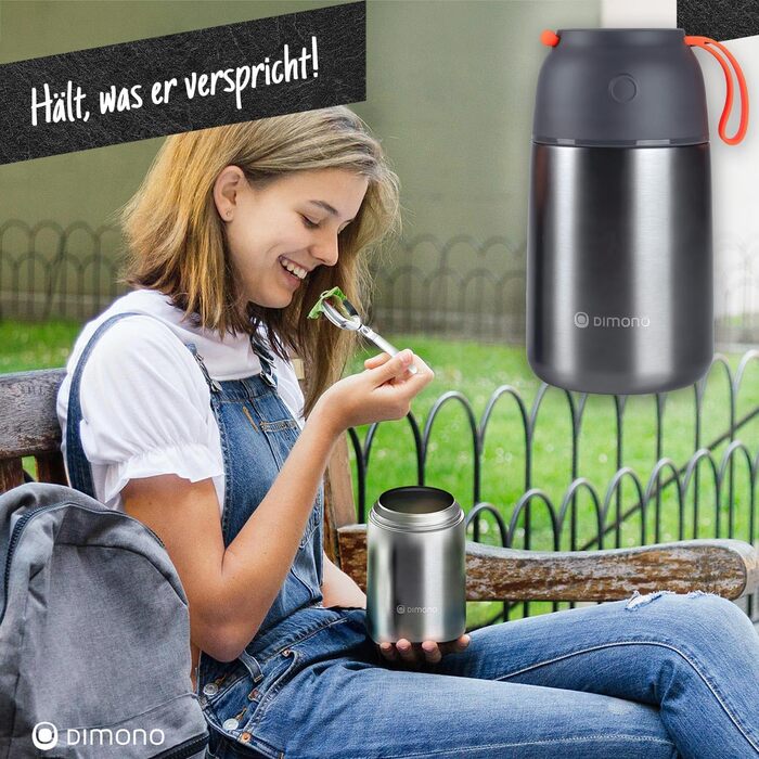 Ланч-бокс Dimono® з нержавіючої сталі, 700 мл - контейнер для їжі на виніс