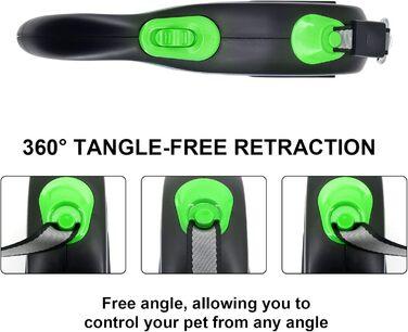 Висувна поводок для собак 8м, високоякісний, до 50кг, для малих, середніх та великих порід (сірий)