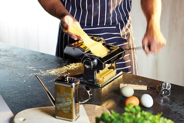 Машина для пасти KitchenCraft World of Flavours, механічна, 9 режимів товщини, італійський дуплексний ніж, нержавіюча сталь, срібляста