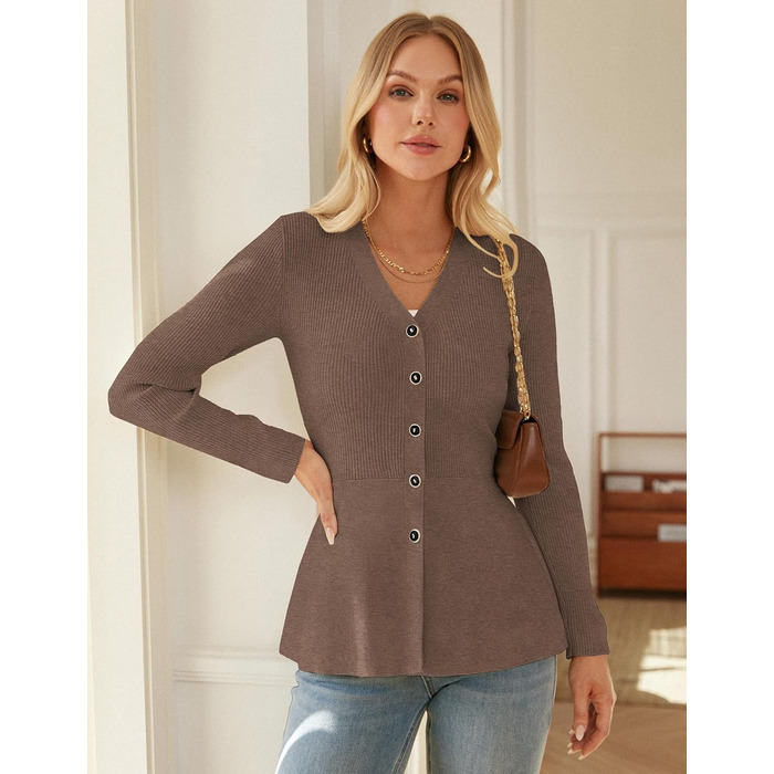 Жакет Grace Karin для жінок, теплий, без рукавів, з V-подібним вирізом, кардиган, коричневий (XXL)