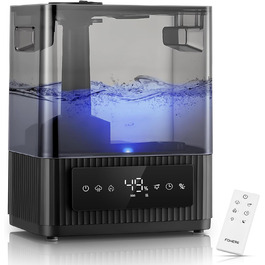 Зволожувач повітря FOHERE для спальні, 6 л, тихий, з теплим/холодним туманом, 60 годин роботи, дифузор для ефірних олій, режим сну, таймер 12 годин, нічник для дому, дитячої кімнати, рослин, немовлят та дітей