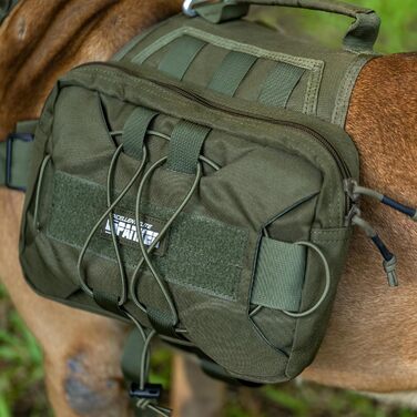 Рюкзак для собак RGN-L: місткий, для подорожей, кемпінгу та хандрингу. Підходить для середніх та великих собак. Військовий зелений.