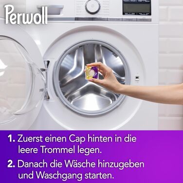 Капсули для прання Perwoll Renew Caps Black для темних речей, All-in-1, відновлення кольору та волокон, 80 прань (2 x 40 шт)