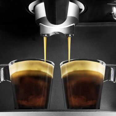 Cecotec Cumbia Power Espresso 20 Barista Aromax Espresso Machine. Power 2900 W, 2 heating systems, 20-bar pump, pressure gauge, dual outlet portafilter and 2 filters (Basic)