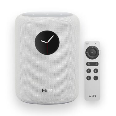 WiiM Sound Smart Speaker: Бездротова колонка Hi-Res 24/192, Wi-Fi 6E, Bluetooth 5.3, AI RoomFit, 100W, білий