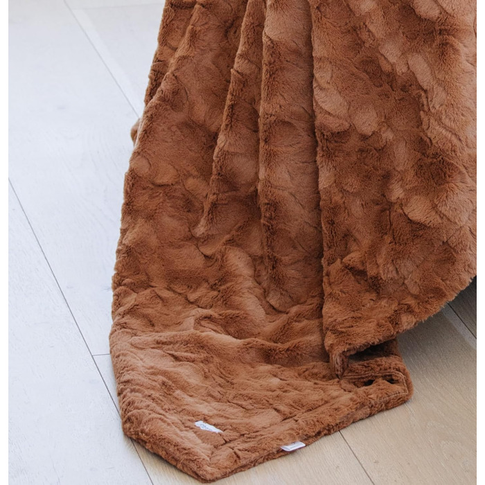 Плед з штучного хутра GRACED SOFT LUXURIES, теплий, м'який, сірий, розмір L (127 x 152,4 см)