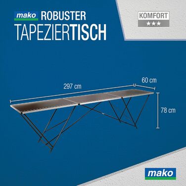 Складний кемпінговий стіл з алюмінієвою рамою та стільницею МДФ 4 мм - регульована висота, легкий, стійкий до іржі, з 4 табуретами - для пікніка, кемпінгу (297x60x78 см)