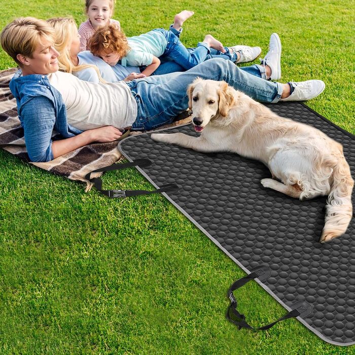 Килимок для собак у машину Taygeer, чорний, 145x136 см, вологостійкий та стійкий до подряпин, з боковими захистами та оглядовим вікном