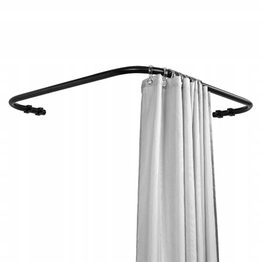 Кутовий штанга для душу Sasko 100-100 x 25 мм, чорна