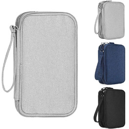 Органайзер для кабелів та аксесуарів для подорожей, сірий. Універсальний кейс для кабелів, power bank та інших гаджетів