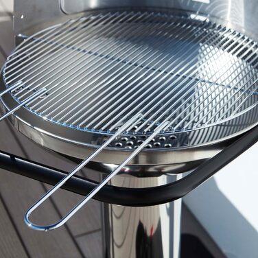 Кругла решітка barbecook 50 см з ручками для вугільного гриля, нержавіюча сталь, легко миється, аксесуар для барбекю