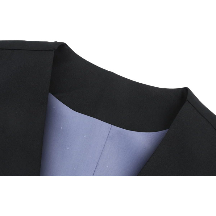 Чоловіча жилетка Allthemen з V-подібним вирізом, однобортна, Slim Fit, для ділового костюма, чорна