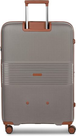 Набір валіз Eco Edition 3-в-1: міцні, розширювані, з TSA-замком | Розміри L (77 см) | Для жінок та чоловіків (Cappuccino)