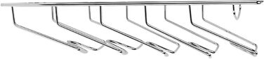 Wakects Pot Lid Holder Wall Mounted, Hanging Kitchen Lid Organizer, Vertical Stainless Steel Lid Rack, Holds 5 Lids, Metal Pot Holder, for Pots and Cookware, 43.4 x 27.8 x 9.7 cm