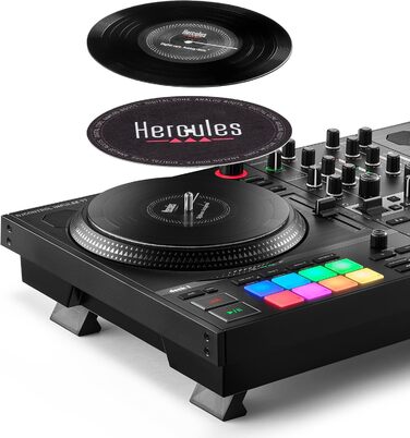 DJ контролер Hercules DJControl Inpulse T7 - чорний, 2-дековий, з моторизованими джеггами