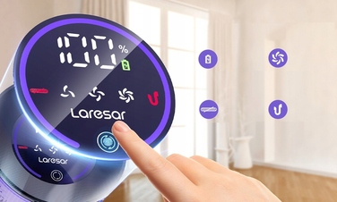 Вертикальний пилосос Laresar V7, жовтий/золотий